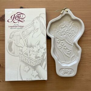 Longaberger 1996 Joy Pottery Angel Series Cookie Mold